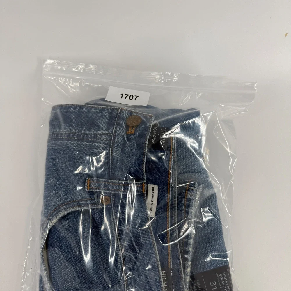 J.Crew High-Rise Straight Premium Edition Jeans Blue Denim Size 31 BT081